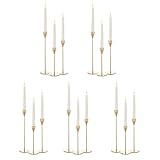 15 Packungen Neue goldene Kerzenhalter aus Metall, Kerzenhalter, Vintage-moderner Kerzenständer, für Heimdekoration, Tisch, Kaminsims, Hochzeit, Kerzenlicht, Abendessen, Jubiläum, dekorieren