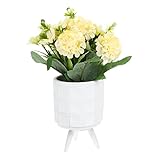 HOOTNEE 1 Stück Künstliche Topfpflanze Hortensie Künstliche Blumen Orchidee Künstliche Pflanzgefäße Weiße Bodenvase Weiße Blumentöpfe Künstliche Topfpflanze Für Den Innenbereich