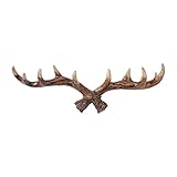 VEMART KleiderstäNder Harz Vintage Hirschgeweih Wandhaken, KleiderschlüSsel KleiderbüGel Gestell, Geweih SchlüSselhaken ein der Wand