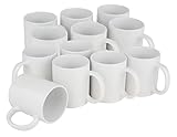 VBS XXL 12er-Pack Kaffeebecher Porzellan 9,5x8cm 300ml Heißgetränk