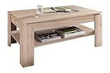 trendteam smart living Wohnzimmer Couchtisch Wohnzimmertisch Universal, 110 x 47 x 65 cm in Eiche San Remo hell mit zusätzlicher Ablagefläche