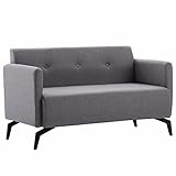 Chenshu 2-Sitzer-Sofa, Schlafsofa, Schlafcouch, Couch Mit Schlaffunktion, Sofa Bed, Sofas & Couches, Bettsofa, Stoffbezug 115 x 60 x 67 cm Hellgrau, Braun und Creme