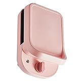 Kleiner Waffeleisen, Antihaftbeschichteter, Intelligenter Frühstücks Sandwich Maker mit Temperaturregelung, Zusammenklappbare, Tragbare Timing Funktion mit Elektrischer Grillplatte mit 5 Platten(Rosa)