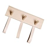SOLUSTRE 1 Set Kleiderhaken Aus Massivem Holz Kranzaufhänger Wandmontage Kleiderbügel Rustikale Kleiderhaken Kleiderhaken Rack Diy-Garderobe Wandgarderobe Massivholzhaken