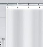 DUSCHVORHANG WEISS 150x220 TEXTIL! 150 BREIT 220 HOCH!! INKL. RINGE! **EXTRA LANG** PERFEKT FÜR HOHE DECKEN! SHOWER CURTAIN WHITE EXTRA LONG!