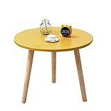 GWW PerfectFurnitureSolid Color Teetisch für Wohnzimmer, einlagig, doppelter Holztisch, Balkontisch, Computertisch, MilkteaShopWaitforTheTable (Farbe: A, Größe: 6060 cm) 60*49CM 4