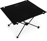 normani XXL Ultraleichter Campingtisch Faltbarer Klapptisch mit Aluminiumgestell- Stabiler Outdoortisch Reisetisch - Extrem kleines Packmaß - 1368g! Farbe Schwarz