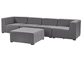 XL Designer Gartenmöbel Lounge Amarillo Sofa Couch mit wasserabweisendem Bezug für 4 - 5 Personen Sitzgruppe Garten Balkon Terrasse Wohnzimmer Sitzgarnitur Loungemöbel Gartenlounge (grau (4 Sitzer))