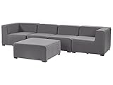 XL Designer Gartenmöbel Lounge Amarillo Sofa Couch mit wasserabweisendem Bezug für 4 - 5 Personen Sitzgruppe Garten Balkon Terrasse Wohnzimmer Sitzgarnitur Loungemöbel Gartenlounge (grau (4 Sitzer))