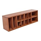 STOBOK 1-Teiliges Regal Schreibtischaufsatz Büro Bücherregal Sammelalbum Verzierungen Tisch Bücherregal Regal Tisch Schrank Kleinigkeiten Holzregal Schreibtisch