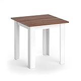 Vicco Esstisch KARLOS Esszimmertisch 80cm Wohnzimmer Küchentisch Tisch (Weiß Nussbaum)
