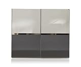 Wimex Kleiderschrank/ Schwebetürenschrank Safe4, 6 Türen, (B/H/T) 300 x 216 x 59 cm, Alpinweiß/Grau