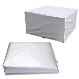 WDNMDY Oxford-Polyester-Möbelset-Bezüge Outdoor-Sofabezug für Terrasse Garten Wasserdichter Sofabezug Rechteckige Tisch- und Stuhl-Kombination Staubschutz
