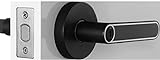 Türhebel schwarz Privatsphäre Magnetisches leises Türschloss for den Innenbereich, leuchtender Haustürgriff mit Schlüssel, anwendbare Türstärke 35-50 mm Haushalt