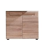 trendteam smart living Badezimmer Waschbeckenunterschrank Unterschrank Malea, 65 x 56 x 35 cm, Korpus und Front in Eiche San Remo Hell Nachbildung mit viel Stauraum