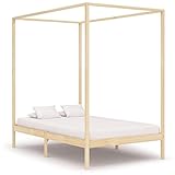 INLIFE Himmelbett-Gestell Massivholz Kiefer 140 x 200 cm