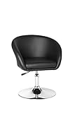 FineBuy Design Relaxsessel FB1085 Loungesessel Kunstleder Cocktailsessel | Sessel Drehbar | Esszimmerstuhl 120 kg | Clubsessel Leder-Optik | Drehstuhl Modern | Loungesessel Wartezimmerstuhl