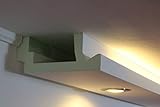 BENDU | LED Stuck-Leiste WDML-200A-PR für indirekte Deckenbeleuchtung u. Wand-Beleuchtung | 200x82mm | Licht-Profil für Wohnzimmer, Schlafzimmer, Küche | Wand-Leiste ohne Leuchtmittel
