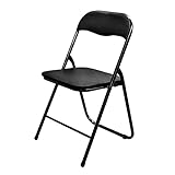 Troupmiye Klappstühle, gepolstertes Leichter Gewicht, platzsparendes, Kunstleder gepolsterter Sitz, Falten for die Lagerung, komfortabel und langlebig