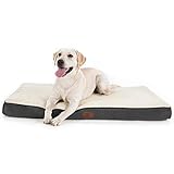 Bedsure orthopädisches Hundebett Grosse Hunde - 112x81x7.6cm Hundekissen flauschig Hundematte waschbar Hundematratze in grau für große Hunde