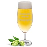 JUNIWORDS Biertulpe mit Gravur, Ich liebe dich mehr als Champagner, Bierglas (1009278)