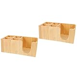OUSIKA 2 Stück Aufsatzbehälter Teehalter Station Aufbewahrung Bürotasche Tablett Korb Flasche Kaffee Sirup Kiste Zubehör Zubehör Schoten Dekorspender Abnehmbare Küche Bar Zuhause Halterungen (Color :