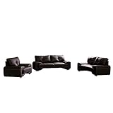 mb-moebel Polstergarnitur Sofa Set 3er & 2er & Sessel 3-2-1 Wohnlandschaft 3-Sitzer und 2-Sitzer Möbel Set - Florida LUX (Weiß)