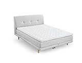 maison de reve Boxspringbett, Schaumstoff, HELL GRAU, 180x200