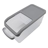Omabeta Getreidevorratsglas, 10 kg transparente Reisaufbewahrungsbox für zu Hause(Grau)