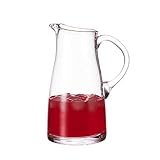 Leonardo Liquid Krug, handgefertigter Glas-Krug, Wasser-Karaffe mit Henkel im klassischen Design, 1850 ml, 065330