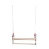 Alipis Lagerregale Regale Dekorative Regale Schaukelständer Schaukelregal Holzquastenperlen Organizer Wanddekoration Regale Wandbehang Schaukelrahmen Dekorieren Sie Hölzerne