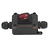 Inline-Kabelschalter, 2 Positionen, 25 A, Flammhemmender PG9-Ausgang, Außen-Kippschalter für den Garten (Rot)