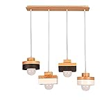 Nordischer japanischer Stil aus Holz, rund, quadratisch, Massivholz, dekoratives Glas, LED-Deckenleuchte, kreatives Persönlichkeitslicht, moderner einfacher Stil, Bar, Schlafzimmer, Wohnzimmer,