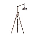 LSHTAR Industrie-Typ-Stativ-Stehlampe aus Holz, europäische kreative Persönlichkeit, Angellampe, E27-Halterung, Standleuchte für Wohnzimmer