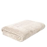 HOMLA Noah Kuscheldecke Flauschig und Warm - Bettdecke Decke Sofadecke Tagesdecke - 150 x 200 cm Beige