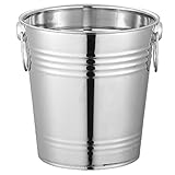 YARNOW Edelstahl Eiskühler Eiseimer Weinkühler Eiskübel Behälter Sektkühler Eiswürfeleimer Champagnerkühler Eisbehälter Eiswürfel Eimer Hochzeit Party Bar Getränke Cocktail Kühler