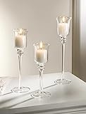3er Set Glas-Kerzenhalter