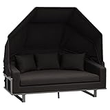 OUTLIV. by Detlef Steves Miami Loungeinsel Garten Daybed, 187x140x73,5 cm, aus Aluminium/Sunbrella