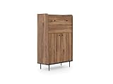 BETTSO - Kommode Sideboard Schubladenkommode Highboard Moderne Kommode mit Flügeltüren und viel Stauraum für Ihren Wohnbereich 90x140x40cm-VIVO 90 (Brandy Castello)