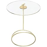 XUE JUAN 1983 Beistelltisch Goldener runder Tisch gehärteter Glas-Couchtisch Kleine Tee-Tisch-Sofa-Beistelltisch Couchtisch