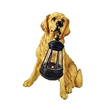 BESPORTBLE Laternen-Hundestatuen Skulptur Ornament Dekor Harz Veranda-Statue Energieeinsparung Für Tiere Hängelampe Terrasse Landschaft Zuhause Outdoor Led-Figuren Hinterhof