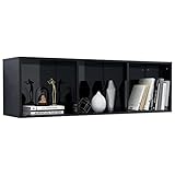 Bücherregal, 36 x 30 x 114 cm, leicht zu reinigen und zu montieren, langlebiges und stabiles Bücherregal, offenes Regal mit 3 großen Fächern für Home Office