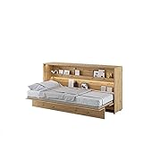 Schrankbett LENART Wandklappbett 90x200 BED CONCEPT Horizontal Eiche