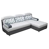 Reversible Sleeper Sectional Sofa Bed L Shaped Sectional Sofa with Pull Out Bed Storage for Living Room Apartment 2m/2.3m (Size : 2.3m) (2m)