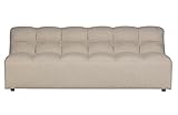 WOOOD Pepper 2-Sitzer Sofa Sand - Zweisitzer Couch aus Melange-Gewebe Stoffsofa Bank Loungesofa 79x200x92 cm