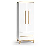 VitaliSpa Kleiderschrank Kinderzimmerschrank Aufbewahrungsschrank Malia modern 70x187 cm Kinderzimmer Möbel Babymöbel Schublade Tür Fach Kleiderstange Ablage Babyzimmerschrank