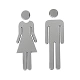 2 stücke ABS Kunststoff abnehmbare Mann Frau Waschraum WC WC Zeichen Aufkleber Klebstoff Badezimmer Hotel Büro DIY Home Tür Zeichen