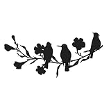 YJSBXN 3D Vogel Metall Wanddeko Gold, 3D Deko, Metall Wandkunst, Wanddekoration Wandbild aus Metall, für Garten Wohnzimmer, Schlafzimmer, Esszimmer Wohnkultur