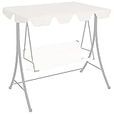 Ersatzdach für Hollywoodschaukel, JUNZAI Dach Für Hollywoodschaukel, Hollywoodschaukel Dachbezug, Bezug Für Hollywoodschaukel, Hollywoodschaukel Dach, Weiß 188/168x110/145 cm