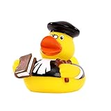 Schnabels Quietsche-Ente Richter - Geschenk für Geburt Geburtstag Namenstag Kinder Baby Freund-in Mädchen Junge - Spielzeug Bade-Ente Badewanne Deko